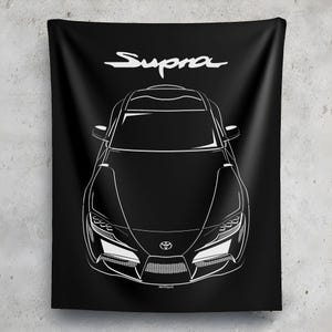 Toyota GR Supra 5th gen J29 Tapestry Wall Art JDM Decor Garage Wall Hangings Car Gifts Cars Art