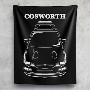 Ford Escort RS Cosworth 1992 1996 Tapestry Cars Art Print Garage Decor Car Enthusiasts Gift Wall Hangings Man Cave Art