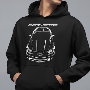 Chevrolet Corvette C6 Z06 Multi-color Hoodie - Z06 LS7 427 Hooded Sweatshirt - Car Hoodies - Gifts for Car Enthusiasts - Cars Gift