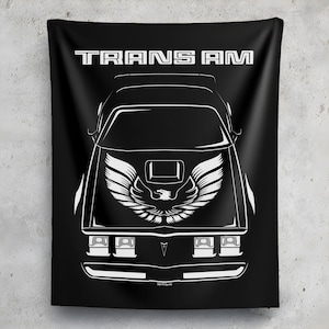 Pontiac Firebird Trans Am 1979 1981 Wall Tapestry Trans Am Garage Decor Man Cave Wall Art Garage Tapestries Gifts for Car Lovers