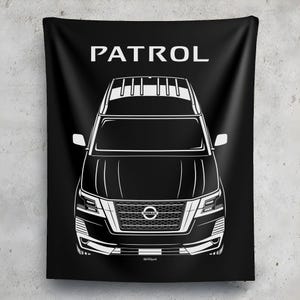 Nissan Patrol 2021 2023 Tapestry Wall Art JDM Decor Garage Wall Hangings Car Gifts Cars Art