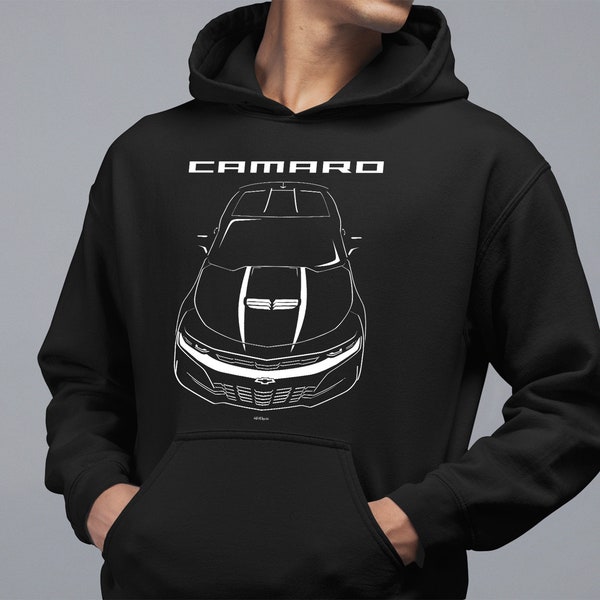 Chevrolet Camaro SS 2019-2021 Sweat à capuche multicolore - Nouveau sweat à capuche Camaro - Hoodies voiture - Cadeaux pour les amateurs de voitures - Cadeau voitures