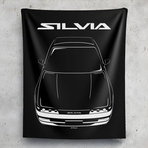 Nissan Silvia S13 1988 1993 Tapestry Wall Art JDM Decor Garage Wall Hangings Car Gifts Cars Art