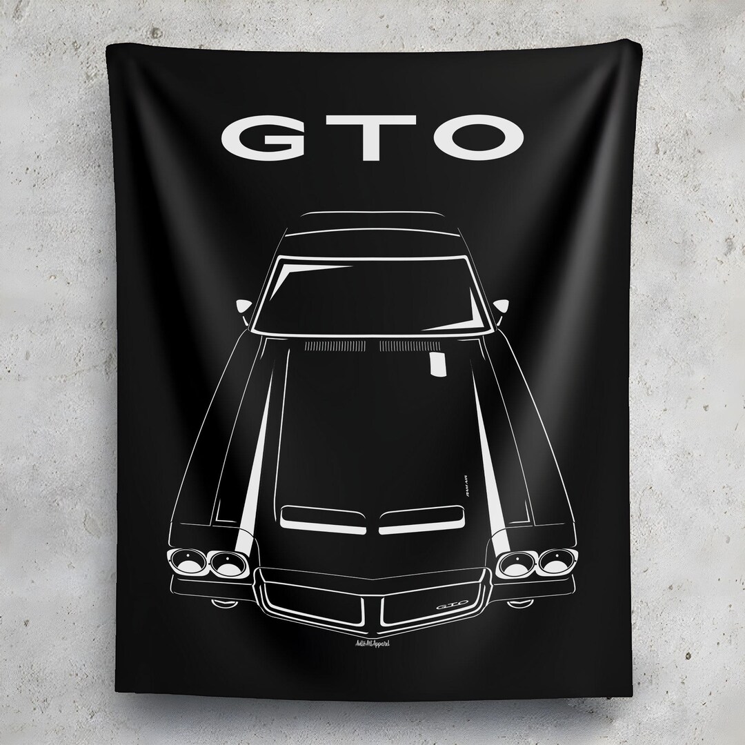 Pontiac GTO 1971 Tapestry Cars Art Print Garage Decor Car Enthusiasts ...