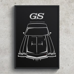 Buick Skylark GS 2nd gen Poster Skylark GS Print Garage Decor Wall Art Gifts Man Cave Decor Gift For Him Print Posters Arts