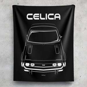 Toyota Celica GT 1st gen A20 A30 Tapestry Wall Art JDM Decor Garage Wall Hangings Car Gifts Cars Art