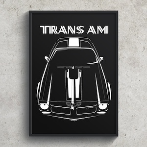 Pontiac Firebird Trans Am 1972 Poster Trans Am Wall Art Gifts Muscle Cars Art Car Guy Gift Gifts for Him Man Cave Decor Cars Art