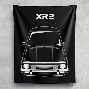 Ford Fiesta XR2 Tapestry Cars Art Print Garage Decor Car Enthusiasts Gift Wall Hangings Man Cave Art