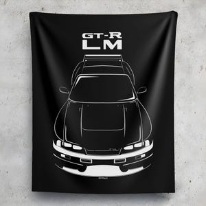 Tapiz de pared Nissan Nismo GTR LM, decoración JDM, tapices para pared de garaje, regalos para autos, arte de autos