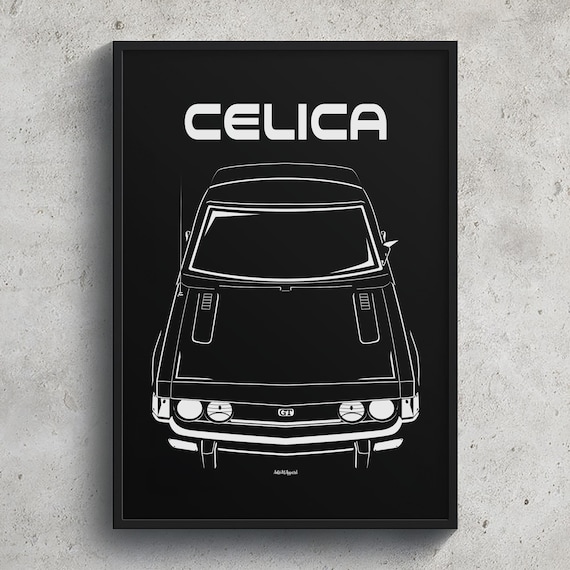 Toyota Celica GT 1st Gen A20 A30 Poster JDM Print Man Cave Decor