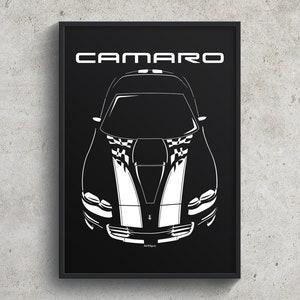 Chevrolet Camaro 4th gen 1998 2002 Anniversary Edition Garage Wall Art Gifts