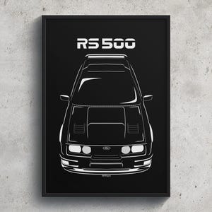 Ford Sierra Cosworth RS500 1987 1992 Poster Art Print Garage Wall Decor Car Gifts Wall Art Poster Car Enthusiasts Gift