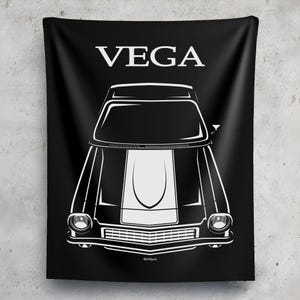 Chevy Vega Wandteppich Chevy Vega Garage Art Man Cave Wandkunst Garage Wandteppiche Geschenke für Autoliebhaber