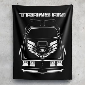 Pontiac Firebird Trans Am 1979 1981 T top Wall Tapestry Trans Am Wall Art Man Cave Wall Art Garage Tapestries Gifts for Car Lovers