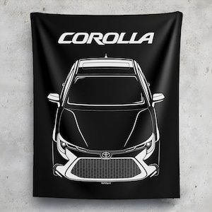 Toyota Corolla hybrid 2020 2022 Tapestry Wall Art JDM Decor Garage Wall Hangings Car Gifts Cars Art