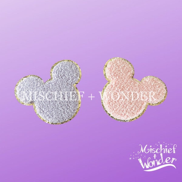 Mouse Head Glitter Adhesive Patch READY TO SHIP