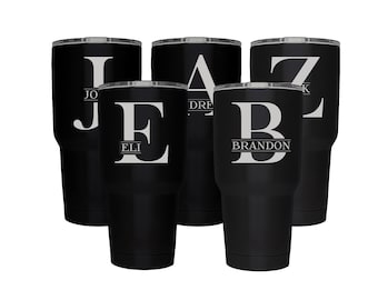 SET of SIX Groomsman Gift,Tumbler Set For Groomsmen,30 OZ Stainless Steel Engraved Personalized Tumbler,Monogram,Free Shipping, Best Seller