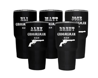 Groomsman Gift, Groomsman Tumbler Set For Weddings, 30 OZ Stainless Steel Engraved Personalized Tumbler, Like a Yeti...but better ;) Qty