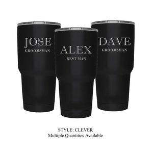 Personalized Engraved  30 Ounce Stainless Steel Insulated Tumbler, Groomsman Gift - Groomsmen Gift,  Like a Yeti...but better;) Choose Qty