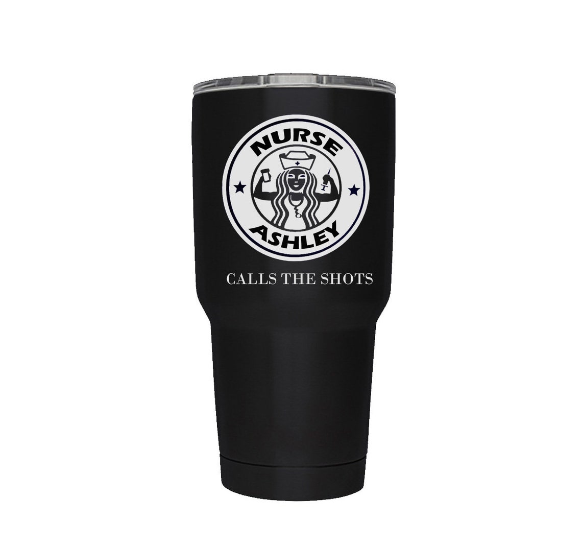 Nursing Starbucks Inspired 30 Oz Stainless Steel Travel Mug Etsy