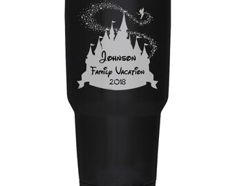 Family Vacation Disney Inspired Engraved 30 oz Insulated Tumbler, Customize and personalize, Better than a Yeti ;)