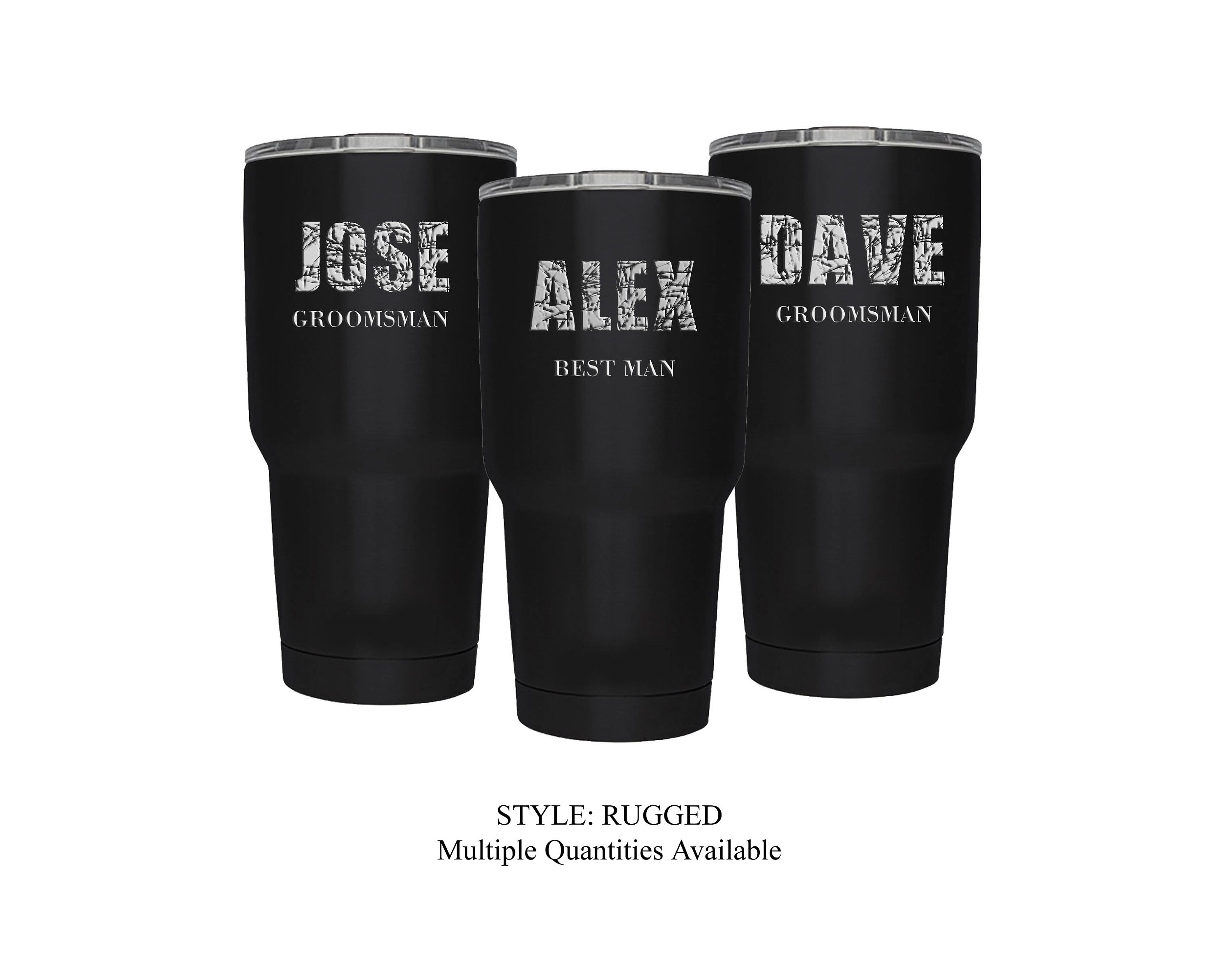 Groomsman Gift Set of Six Engraved Personalized Custom Tumbler Etsy