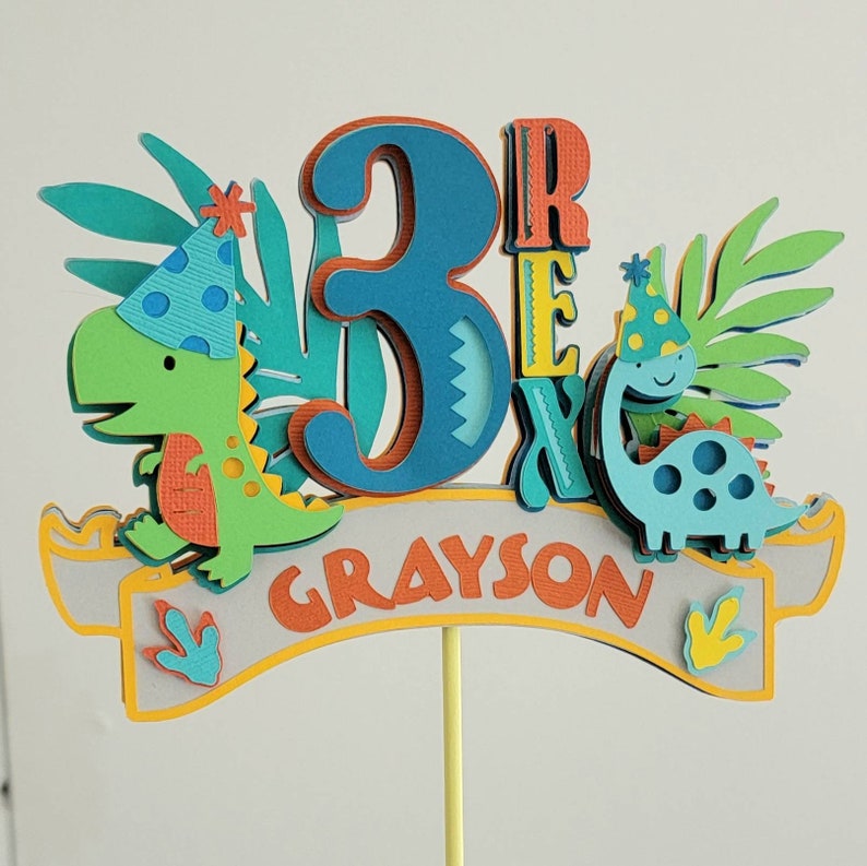 dinosaur cake topper
