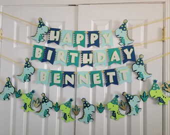 3 Rex Dinosaur Bunting Banner in Emilio