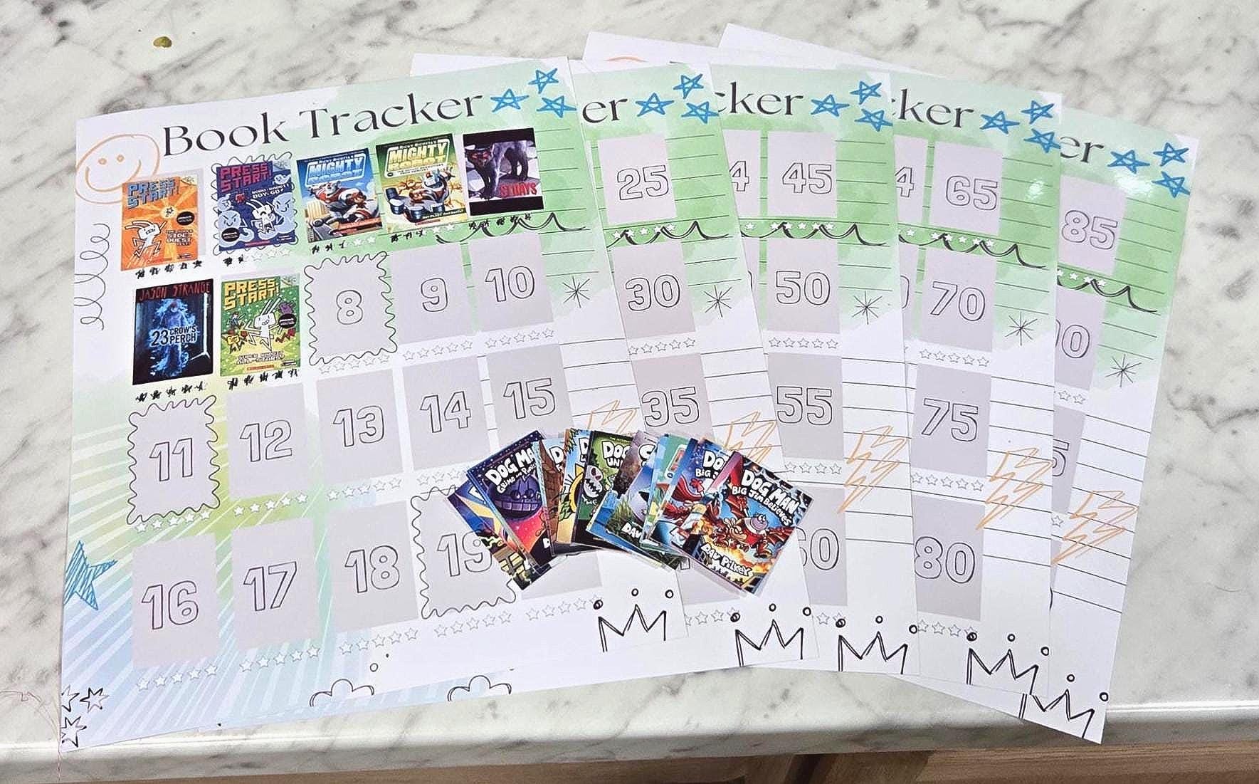 Tracker Reader Cards Book Tracker Middle Grade Readers Incentive Reward Readers - Etsy