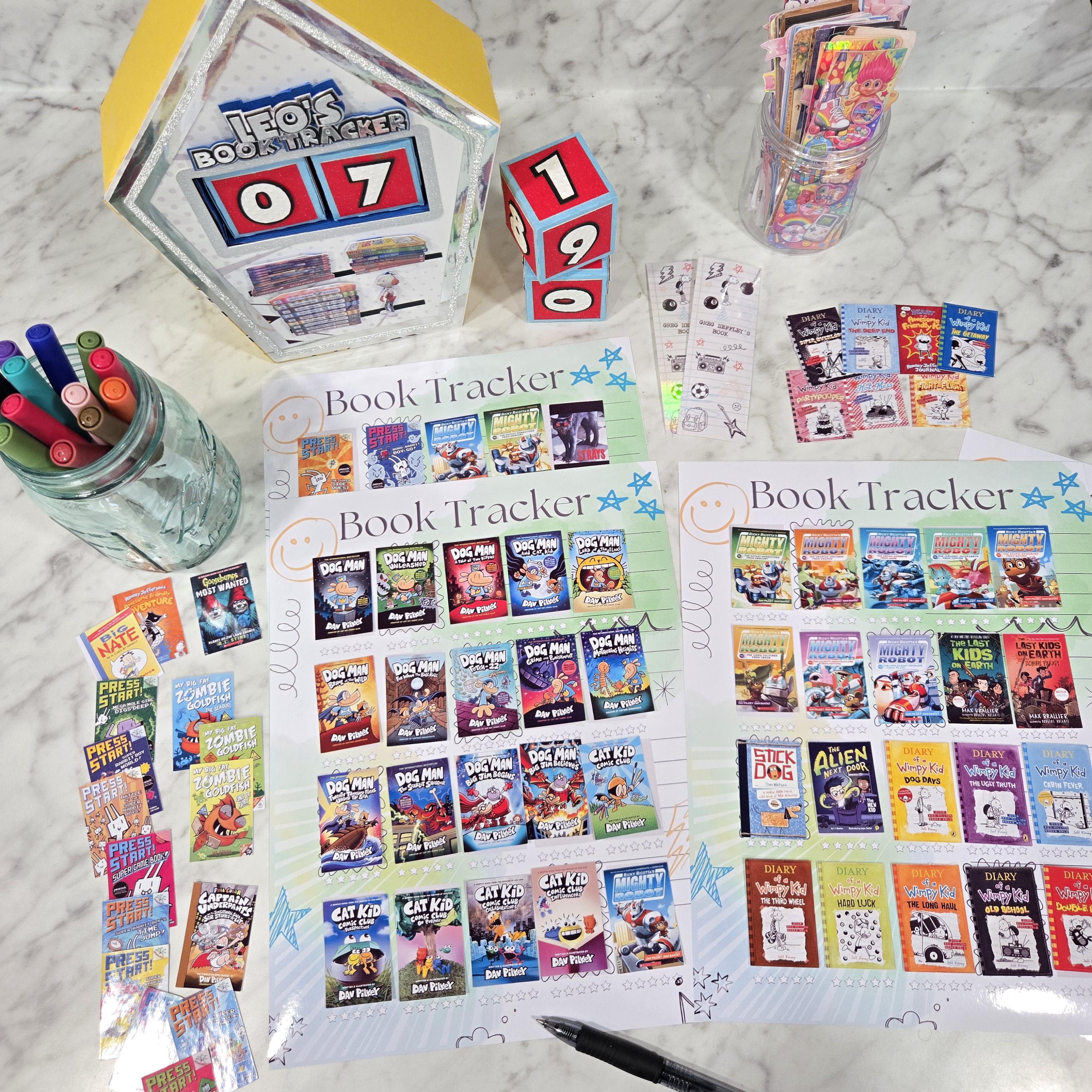 Tracker Reader Cards Book Tracker Middle Grade Readers Incentive Reward Readers - Etsy