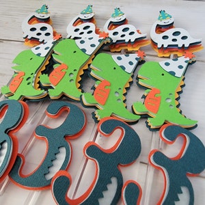 3 Rex Cupcake Toppers in Daxton