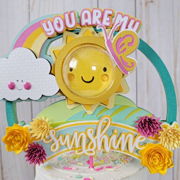 You Are My Sunshine Theme Cake Topper Centerpiece