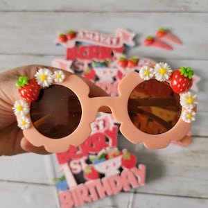 Strawberry Berry First Birthday Sunnies Sunglasses Photoshoot Prop Party favor