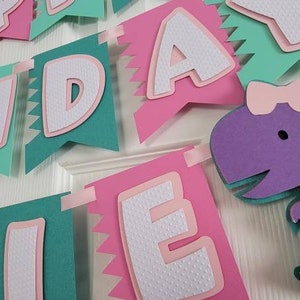 3 Rex Girls Dinosaur Bunting Banner in Kenzie image 8