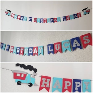 Chugga Chugga Two Two Choo Choo I'm Two Train Bunting Banner image 7