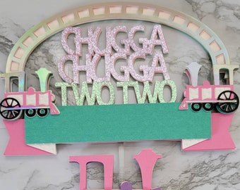 Train Track | Chugga Chugga Two Two Theme Cake Topper Centerpiece in Kenzie