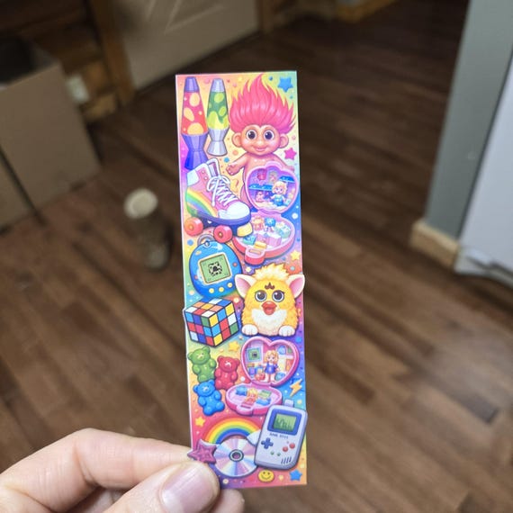 90s Toy Nostalgia Millennial Retro Kids Bookmark for 1980s kids