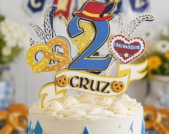 Oktoberfest German Theme Cake Topper