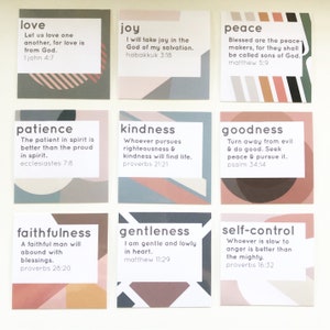 Cartes mémoire imprimables Modern Fruit of the Spirit