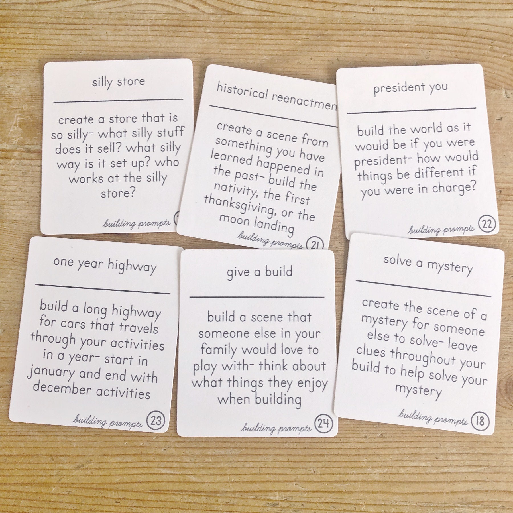 Building Prompt Cards - Etsy