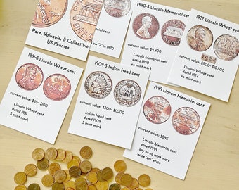 Conjunto de tarjetas de monedas raras y coleccionables PDF
