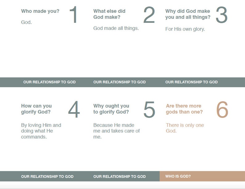 Catechism for Young Children Printable Cards