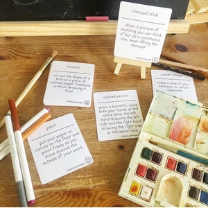 Tarjetas de indicaciones de arte