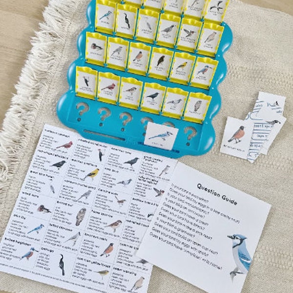 Birds (North American) Guessing Game Printable Insert Card