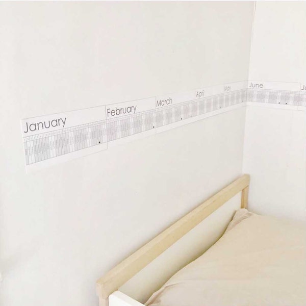 2024 Printable Linear Wall Calendar