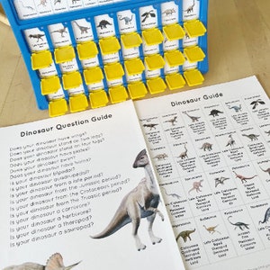 Dinosaurier Ratespiel druckbare Einlegekarte