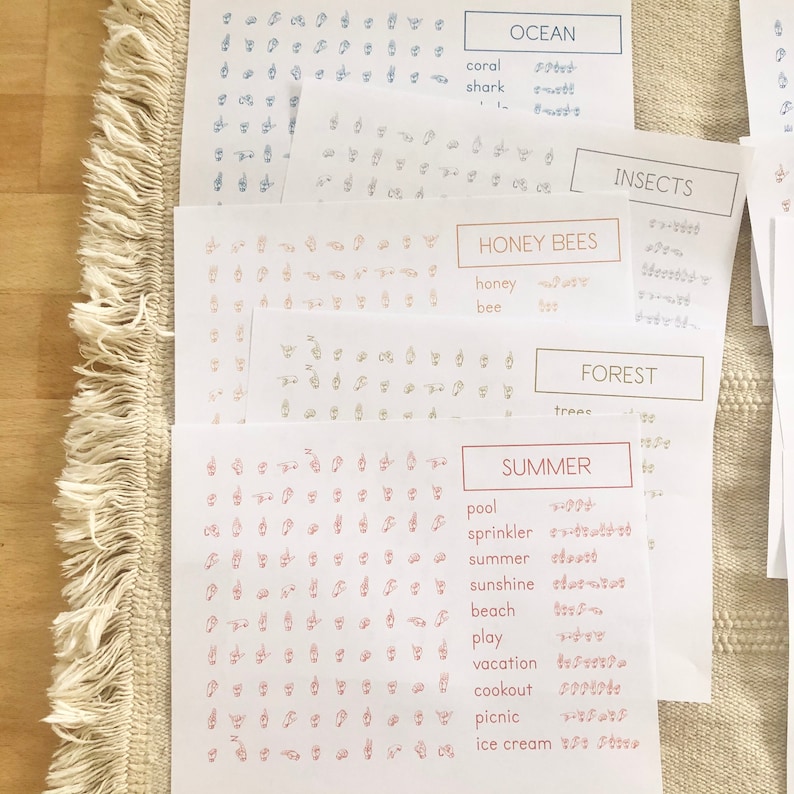 Printable ASL Fingerspell Word Search Set | Etsy