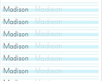 Montessori Custom Name Tracing Afdrukbare vellen