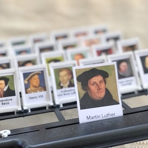 Protestantse Reformatie Guess Game afdrukbare insteekkaarten