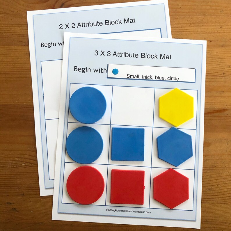 Printable Montessori Attribute Block Activity Bundle | Etsy